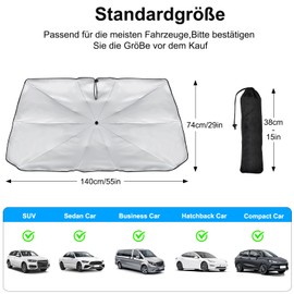 Mengine Auto Sonnenschutz Frontscheibe,Windschutzscheiben-Sonnenblende Faltbare Sonnenblende für SUV und LKW