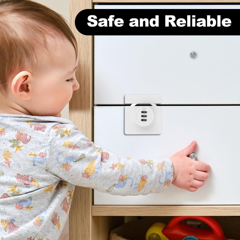 Keyless Combination Cabinet Lock - 3-Digit Security Door Lock for