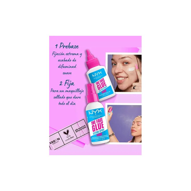 Fijador De Maquillaje Hidratante Face Glue De Nyx Cosmetics Transparente