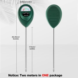 Thlevel Plant Moisture Meter, Plant Water Meter, Soil Moisture Meter for House Plants for Garden, Lawn, Farm, Indoor & Outdoor Use, No Batteries Required (2 Packs Green)