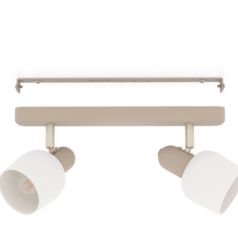 EGLO Corato 900715 Spotlight Steel Sand-Coloured Matt Nickel E14 2