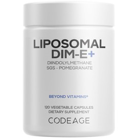 Codeage Suplemento Liposomal Dim: Suministro De 4 Meses De Vitaminas Dim Y Sgs, Granada, Brócoli, Isómeros De Vitamina E, Tocoferoles Alfa, Beta, Gamm