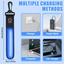 LED Flashing Light School Bag, 3 Modes, USB Rechargeable Reflective Pendant, Safety Light, Flashing Light, School Bag, Children, Waterproof Reflector Pendant for School Bag, Backpack (Multicoloured