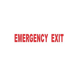 Emergency Exit Window/Door Decal Sticker 6.5" X 1"