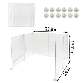 VCEPJH Extra Large Cat Litter Box Enclosure Splash Guard L24xW22.8xH15.7 in DIY Pee Shields for Litter Box Easy to Clean(Cat Litter Pan Not Included)