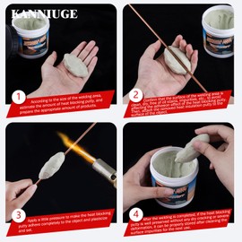 12 oz Reusable Heat Blocking Putty, Solder Heat Insulation Clay, Thermal Absorbing Putty, Heat Barrier for Industrial Welding, HVAC & Plumbing, Welder Plumber Brazing, Car Repair and DIY