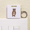 Azeeda 'Cute Brown Bear' Keyring Tape Measure/Spirit Level Tool (KM00037374)