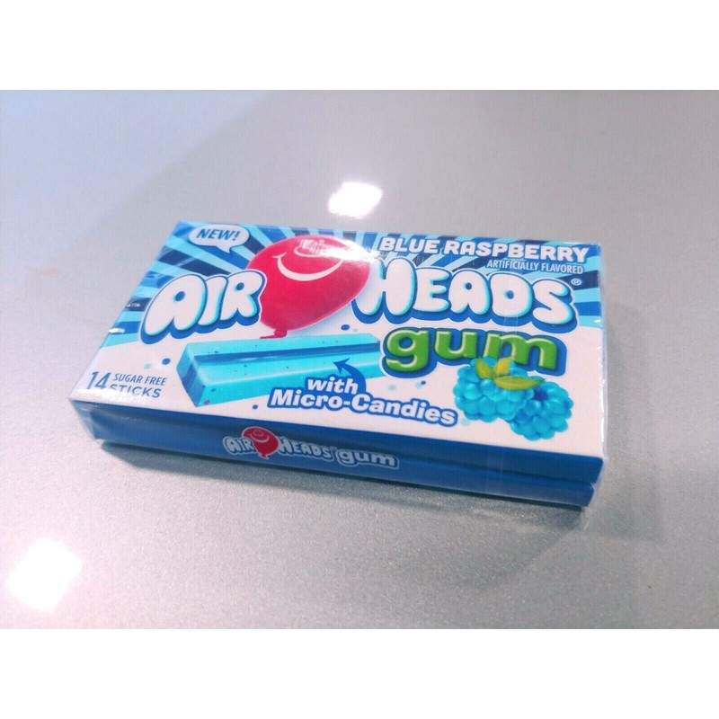 Air Heads Gum pack Blue Raspberry w/ micro candies 14