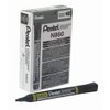 Pentel Pack of 3 Permanent Markers N860, Chisel Tip, Black