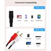 PEA 2-Pack 3.5mm to RCA Stereo Audio Cable Adapter,3.5mm Female