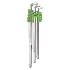 Vessel 8209BP-L Hex Bar Ball Point L-Type Wrench Set of 9 Short Axis Long Type