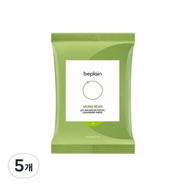 [Vegan Beauty] Be Plain Mung Bean Mildly Acidic Cleansing Water Tissue, 20 Sheets, 5 Pieces / [비건뷰티] 비플레인 녹두 약산성 클렌징 워터 티슈, 20매입, 5개