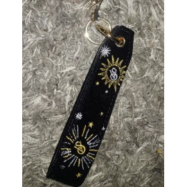 Victoria's Secret Victoria Secret rhinestone Velvet wristlet strap/keychain new Black Star Logo