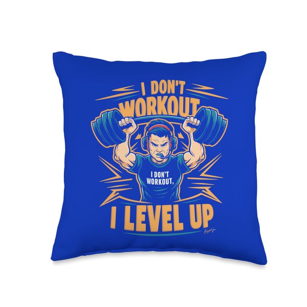 I Don't Work Out I Level-Up Nerd Retro Funny Gaming