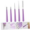 LALAFINA 5pcs Beading Tools Set Diamond File Bead Reamer Kit