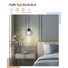 Emliviar 1-Light Pendant Lighting Hammered Glass, Modern Blue Ceiling Hanging