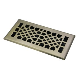 Jatohome Bronze Color Floor Register Heavy Duty Walkable Steel Ease Adjust Air Vents 4X10 Inch Floor Vent Satin Nickel Air Vents for Home