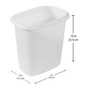 Rubbermaid Vanity Trash Can/Wastebasket, 1.5-Gallons/6-Quarts, White, for Under Counter/Kitchen/Office/Bedroom/Bathroom