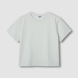 JAJU AIR Cotton Short-Sleeve T-shirt_Mint Grey