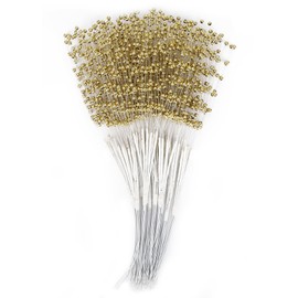 100Pcs Pearls Sticks Wearable ABS DIY Decoration Accessories for Wedding PartyGold