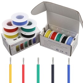 30 AWG Silicone Wire Electric Wire 30 Gauge Tinned Copper Hook Up Wire 300V Cables Electronic Stranded Wire Cable Electrics DIY Box-1