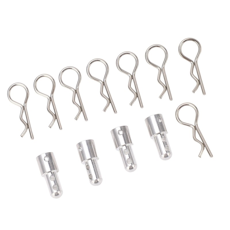 4Pcs RC Body Post Mount Stable High Strength Silver Rugged