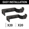 Eau 10 Pieces of Adjustable Black Curtain Rod Brackets, Heavy