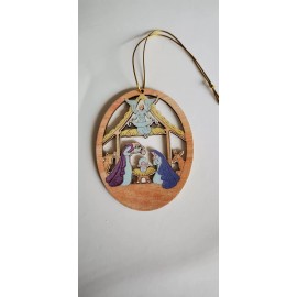 Unbranded WOODEN CHRISTMAS ORNAMENT - NATIVITY SCENE