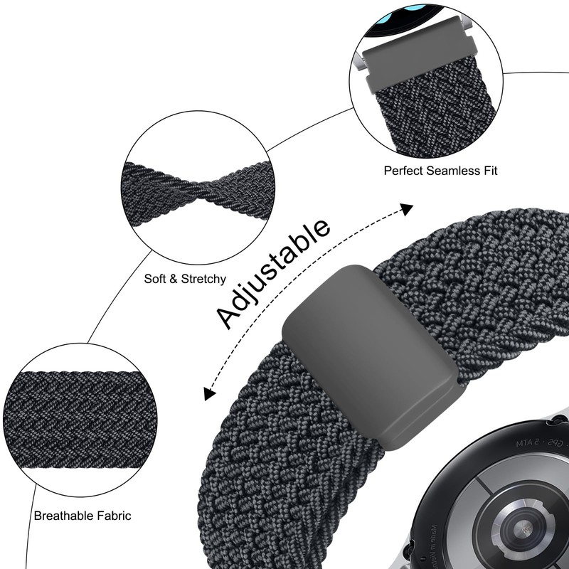 Braided Stretchy Strap Compatible with Garmin Vivoactive 4/Garmin Venu 2