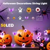 Halloween String Lights, 16 ft 50 LED Pumpkin Bat Eyes