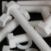 10 x White Hexagon Head Screws Polypropylene (PP) Plastic Nuts,