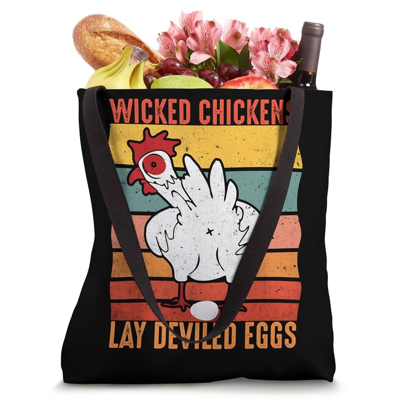 Wicked Chickens Lay Deviled Eggs Vintage Chicken With Eggs Tote