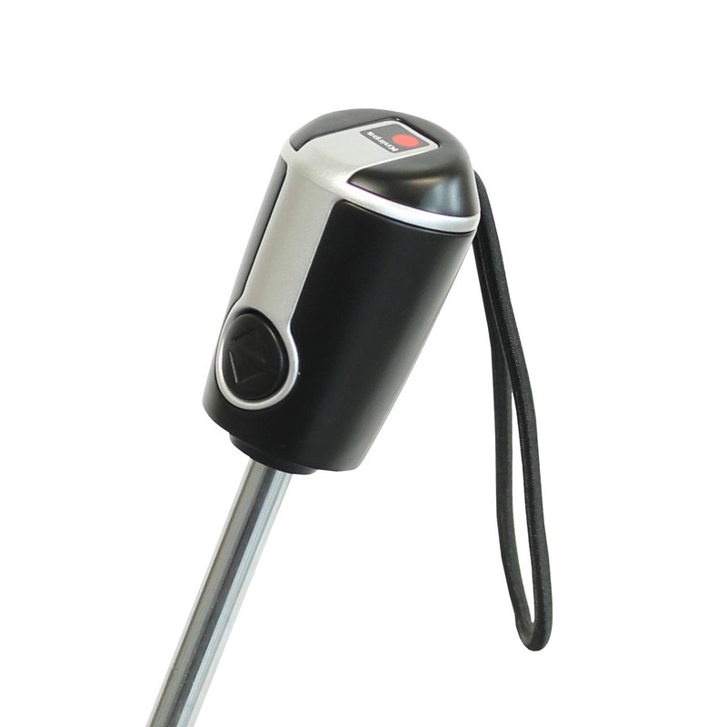 Knirps Large Duomatic Stripe Women's Pocket Umbrella, Stripe Red, Compact,