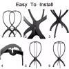 Unbranded Collapsible Wig Stand Portable Wig Stand, Wig Dryer-3PCS New