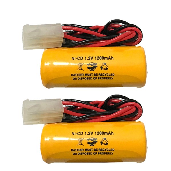 (2 Pack) ELB1P201N1 ELB-1P201N1 1.2v 1200mAh Ni-CD Battery Pack Replacement for Exit Sign Emergency Light ELB0300 ELB-0300
