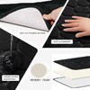 Bathroom Accessory Set with Shower Curtain and Rugs 23Pcs, Black