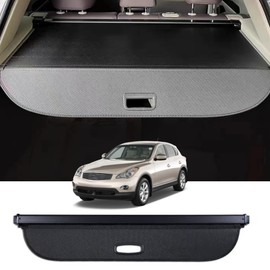 Okutech Retractable Cargo Cover Compatible with 2008-2013 Infiniti EX35 EX37/2014-2017 Infiniti QX50, Rear Cargo Privacy Screen Car Trunk Luggage Cargo Security Shade Shield (Carbon Fiber Style)