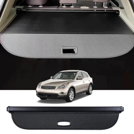 Okutech Retractable Cargo Cover Compatible with 2008-2013 Infiniti EX35 EX37/2014-2017 Infiniti QX50, Rear Cargo Privacy Screen Car Trunk Luggage Cargo Security Shade Shield (Carbon Fiber Style)