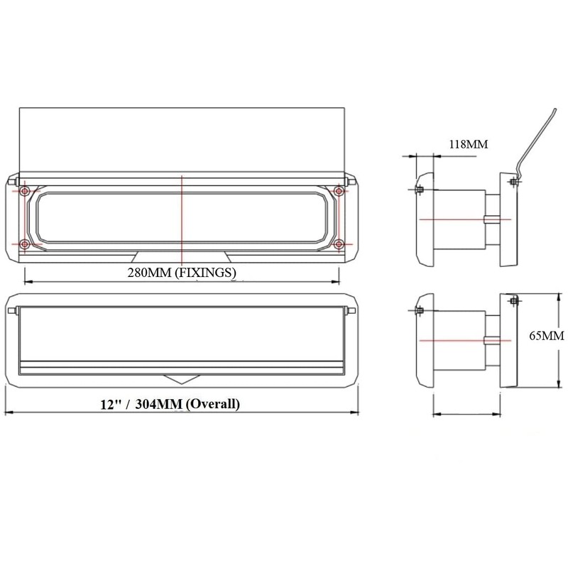 Haven Heritage ® 12" 300mm Letterbox with Letterbox Draft excluder