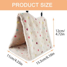 Parrot Hammock Hanging Cage, Bird Nest, Pet Bird Nest, Winter Nest House or Cage Toy, Plush Bird Hut for Small Animals, Hanging House, Bed, Swing, Rat, Ferret, Hamster (S)