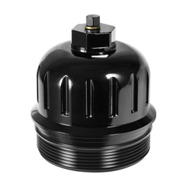 134001 Billet Aluminum Fuel Filter Housing Cap for Chevy/GMC 6.6L L5P Duramax Diesel 134001 2500HD 3500HD (2017-2019), with Drain Plug, Durable and Crack-Resistant Design