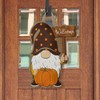Fall Gnome Burlap Door Hanger Embroidered 13" x 20" Briarwood