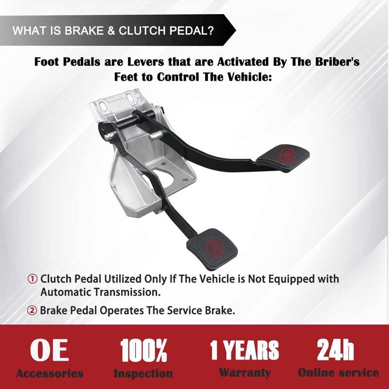TQPONLY Brake Clutch Pedal Bracket Assembly Mounted Bushings Compatible with