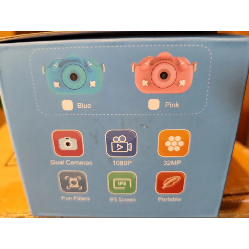 BEVLXNIV Childrens Digital Camera - Yellow - 32mp, 1080p video,