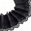 Black Embroidered Lace Trim, 14cm Width 2 Yards Soft Cotton