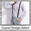 LEX STANDARD BL009 Men's Suspenders, Rubber Belt, Bow Tie, Y-Shaped,