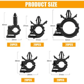 JNNJ Pack of 150 Nylon Wiring Harness Installation Clips Assortment for Cars, Car Wiring Harness Guide Clips, Wiring Harness Laying Clips Assortment, Universal for Most Cars SUVs