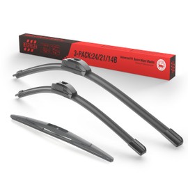 3 Front Windshield Wipers Wiper Blades Replacement for Honda Pilot 2008 2007 2006 2005 2004 2003 All-season Wiper Blades for My Car-24"/21"/14" (Set of 3) U/J Hook