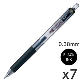 Mitsubishi Pencil Gel Ballpoint Pen Uni-Ball Signo RT 0.38 Black UMN103.24 [7 Pcs]