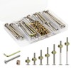 Socell 61pcs Crib Bunk Bed Furniture Hardware Replacement Kit, Stainless